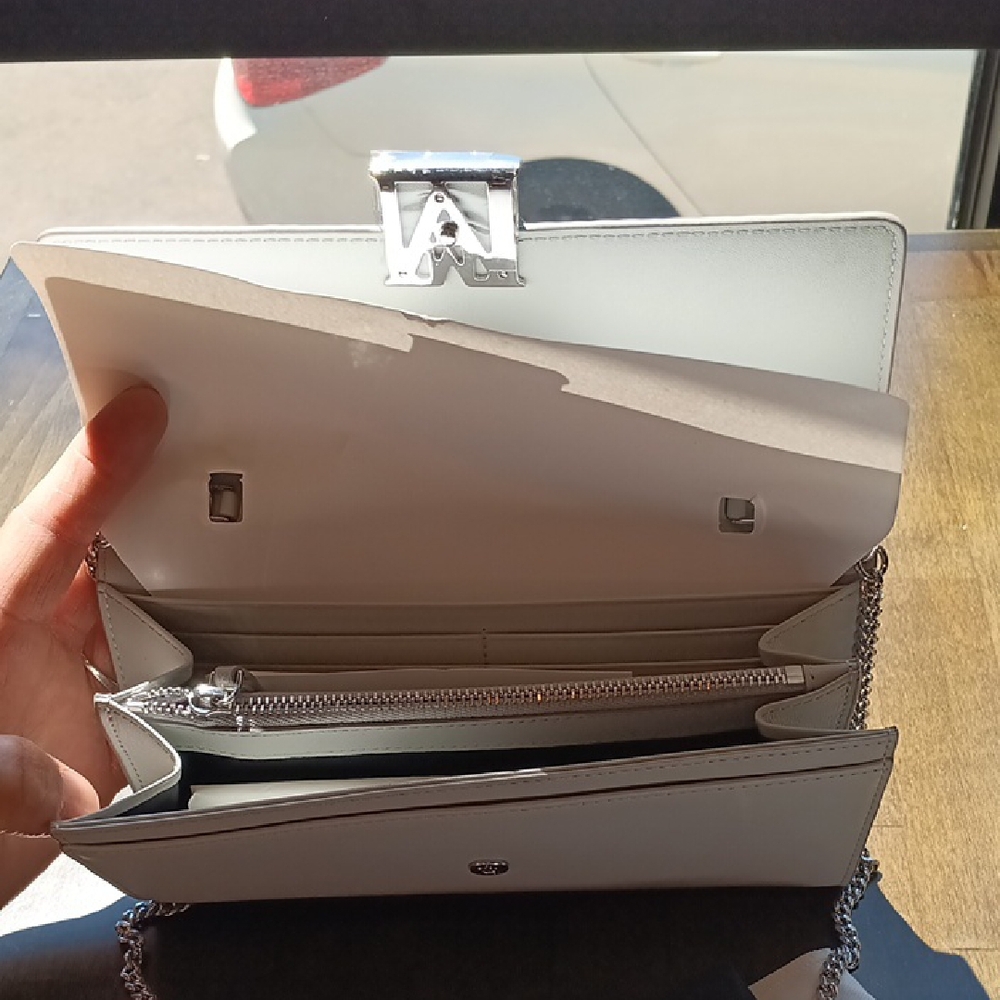 MCM Silver Textured Leather Clutch - Picture 3 of 5